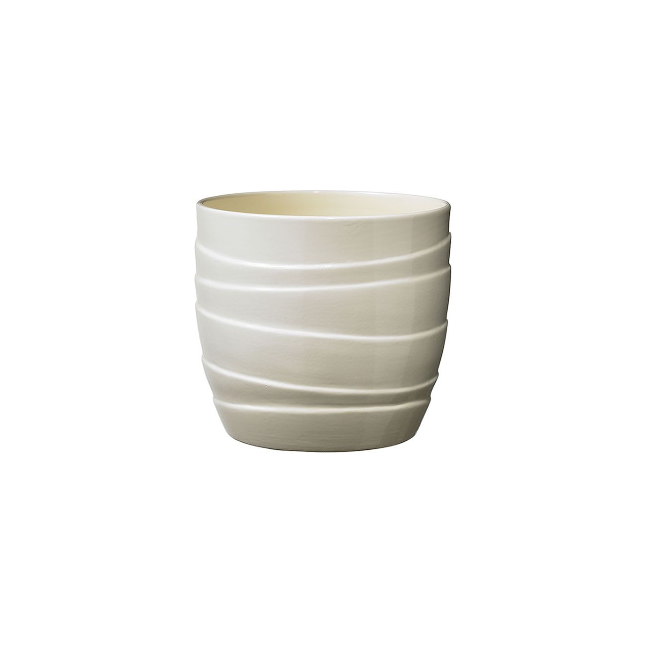 Ghiveci ceramica, Barletta diametru 13 cm, crem