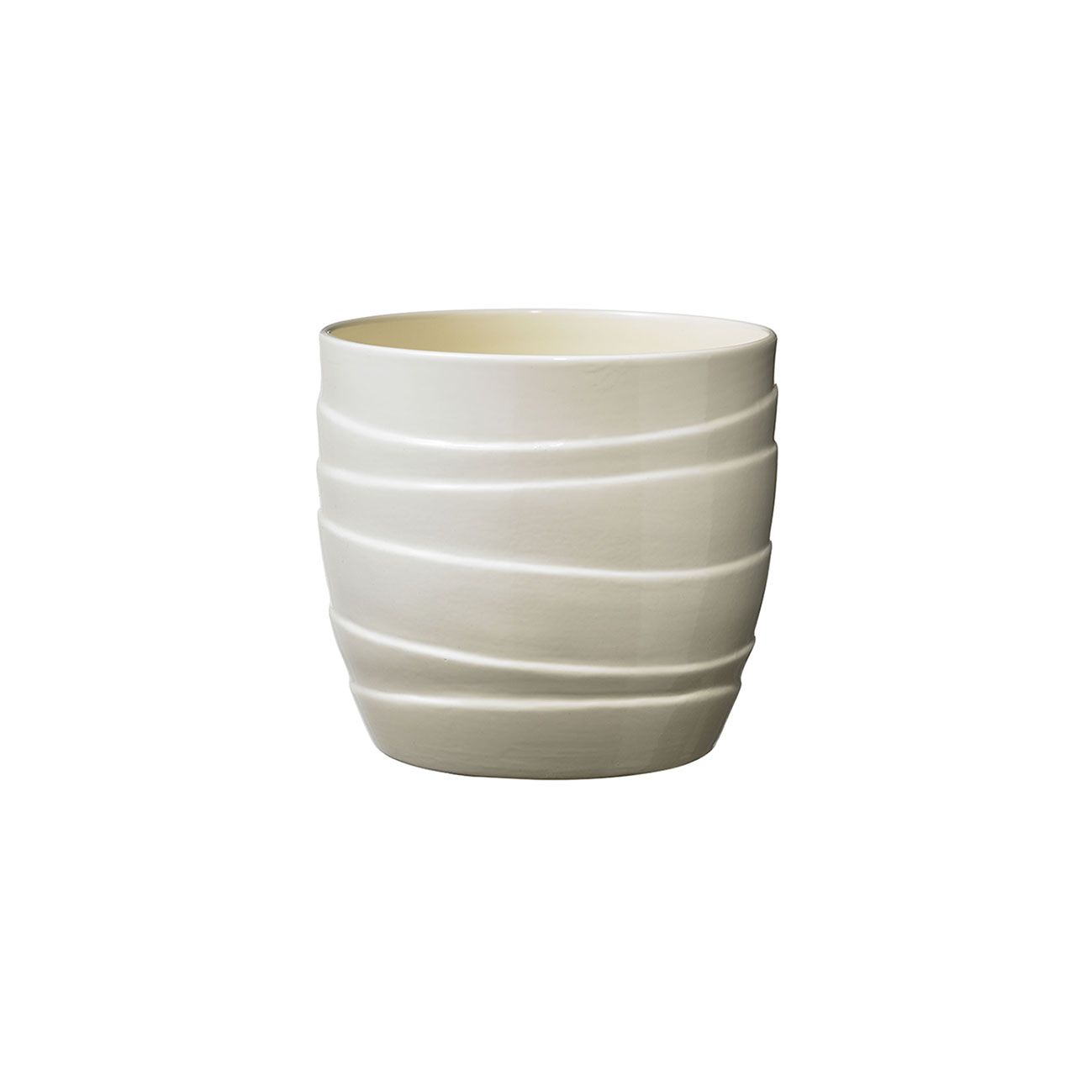 Ghiveci ceramica, Barletta diametru 14 cm, crem