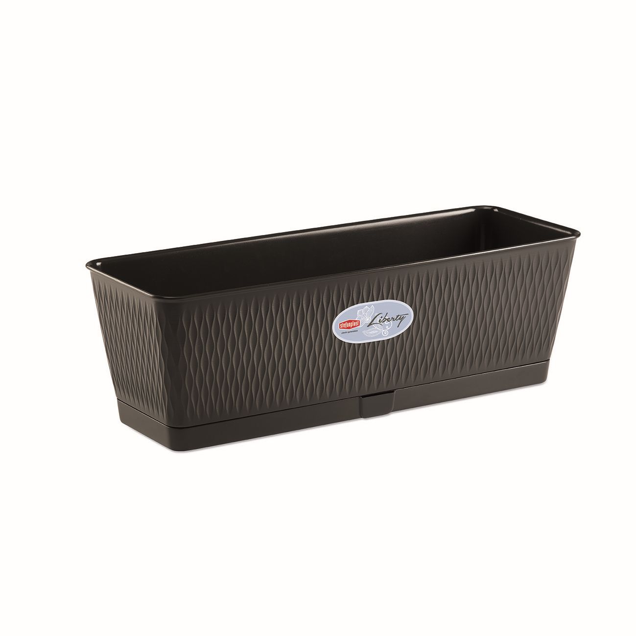 Jardiniera Liberty dimensiune 50x18 cm, gri inchis