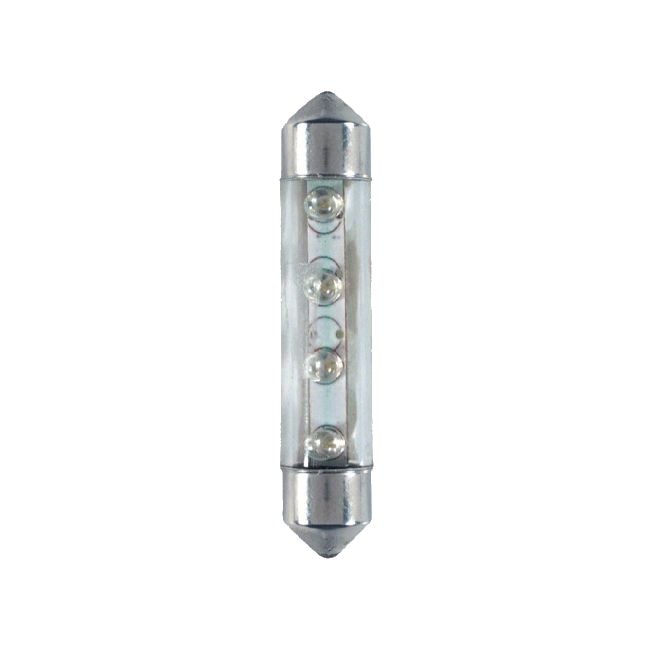 Set 2 becuri tip LED, sofit cu 4 LED-uri, SV8.5-8, 10X44 mm, curcubeu