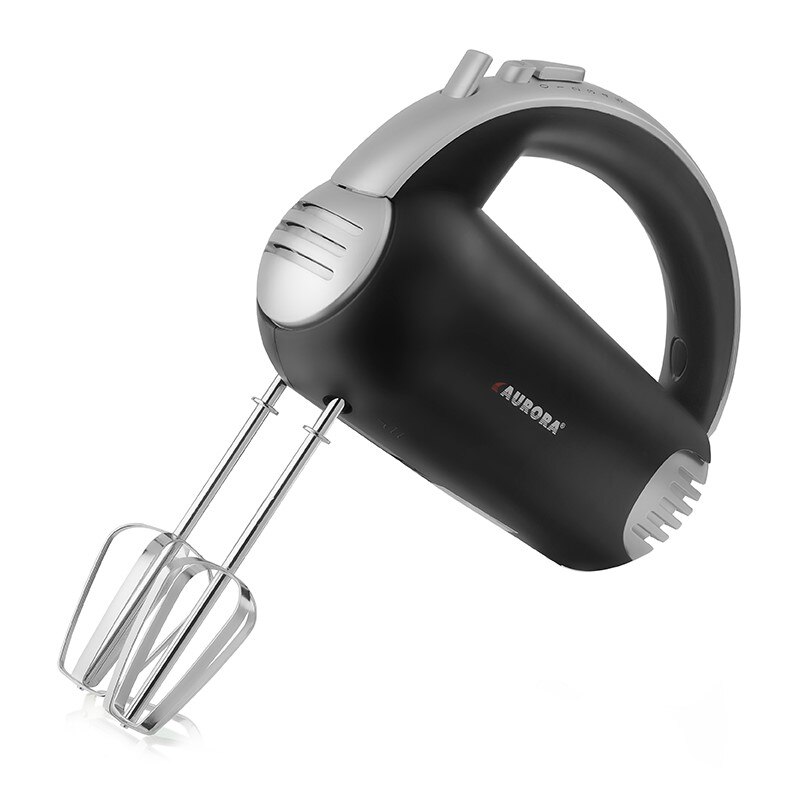 Mixer de mana Aurora AU4094, 500 W, 5 viteze, Functie Turbo, 2 accesorii tip tel, 2 carlige de framantare, Negru