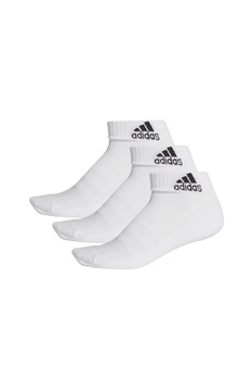 adidas Performance, Set de sosete scurte unisex, pentru fitness - 3 perechi, Alb adidas Performance, Set de sosete scurte unisex, pentru fitness - 3 perechi, Alb