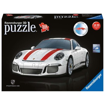 Puzzle Ravensburger 3D - Porsche 911R, 108 piese Puzzle Ravensburger 3D - Porsche 911R, 108 piese
