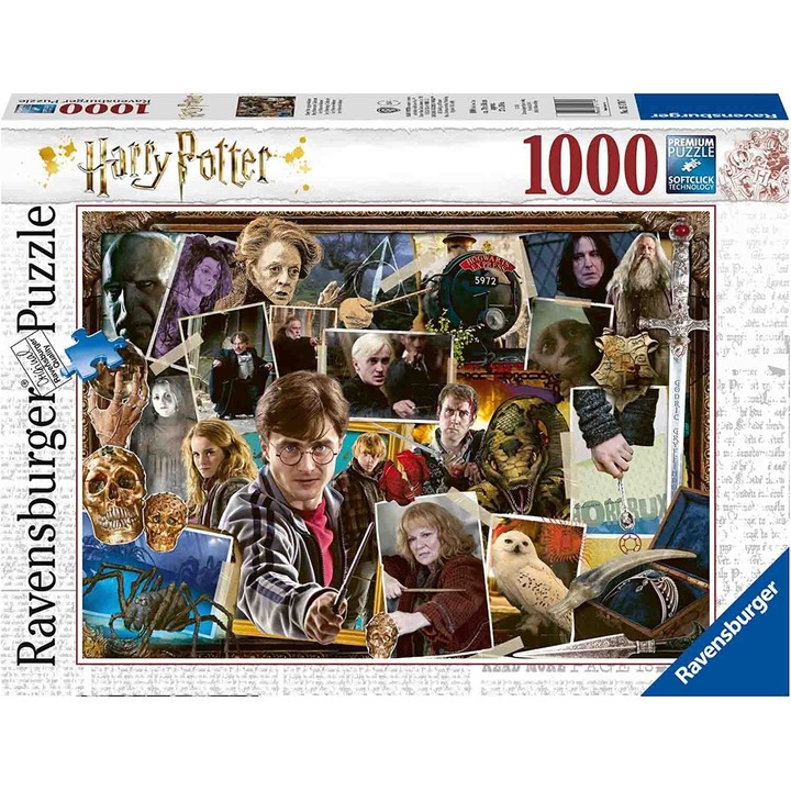 Пъзел Ravensburger - Хари Потър, Вълшебният свят, 1000 части