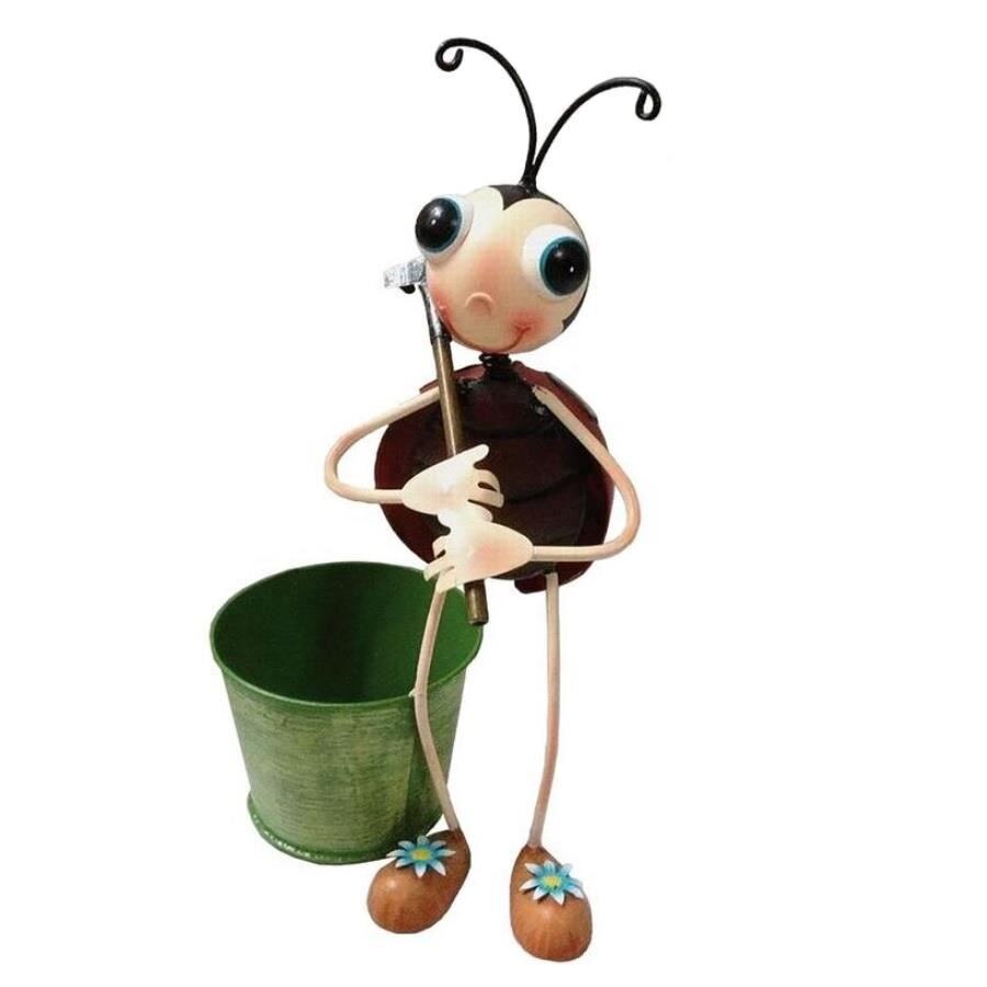 Ghiveci decorativ pentru gradina Strend Pro Gargarita, inaltime 35 cm, din tabla