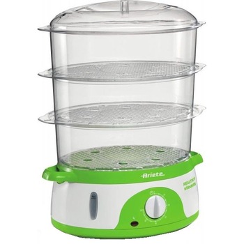 Aparat de gatit cu aburi Ariete 911, 800 W, 9 l, Alb/Verde Aparat de gatit cu aburi Ariete 911, 800 W, 9 l, Alb/Verde
