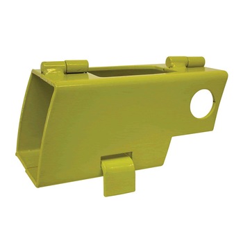 Antifurt pentru cuplaj remorca si rulote , din metal , de culoare galbena , cu lacat Antifurt pentru cuplaj remorca si rulote , din metal , de culoare galbena , cu lacat