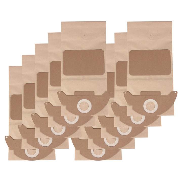 Set de 10 saci hartie pentru Karcher 2501 WD 2 PREMIUM tip 6.904-143.0 6.904-322.0