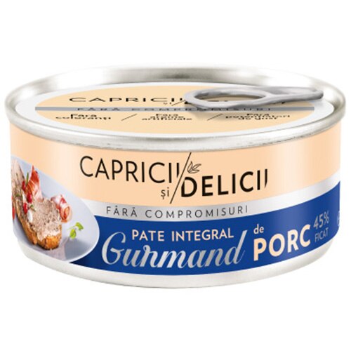 Pate integral ficat de porc Capricii si Delicii, 115g