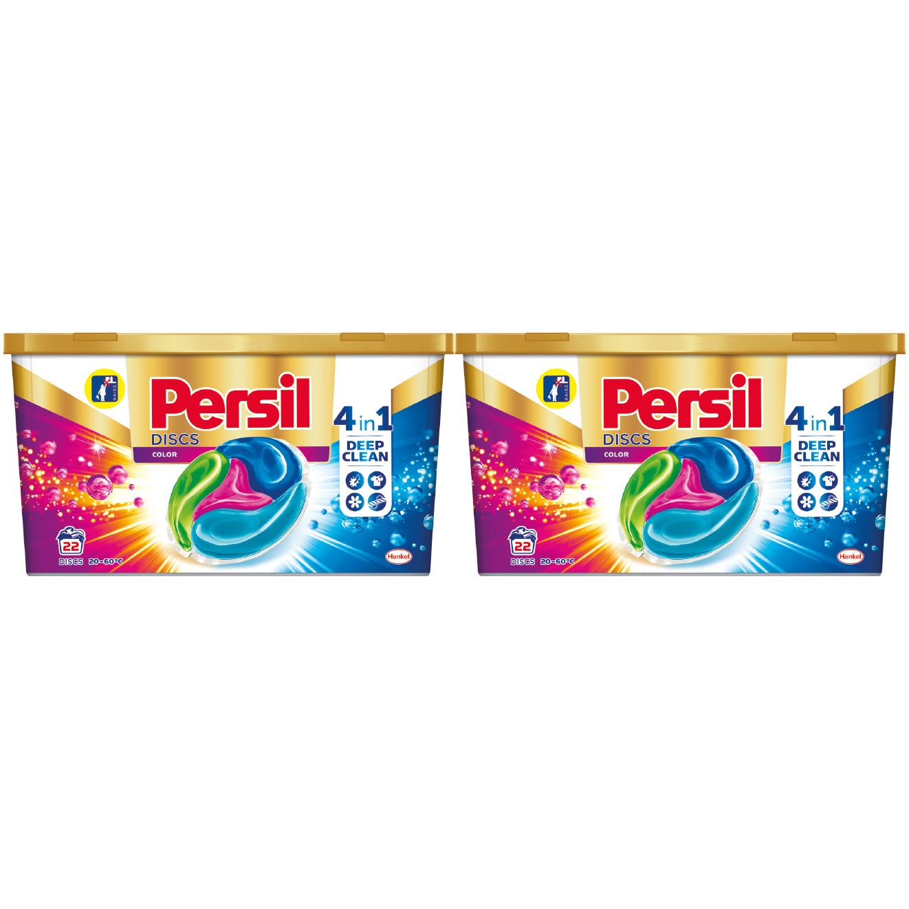 Detergent capsule Persil Discs Color, 44 spalari, 2 x 22 buc