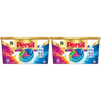 Detergent capsule Persil Discs Color, 44 spalari, 2 x 22 buc Detergent capsule Persil Discs Color, 44 spalari, 2 x 22 buc