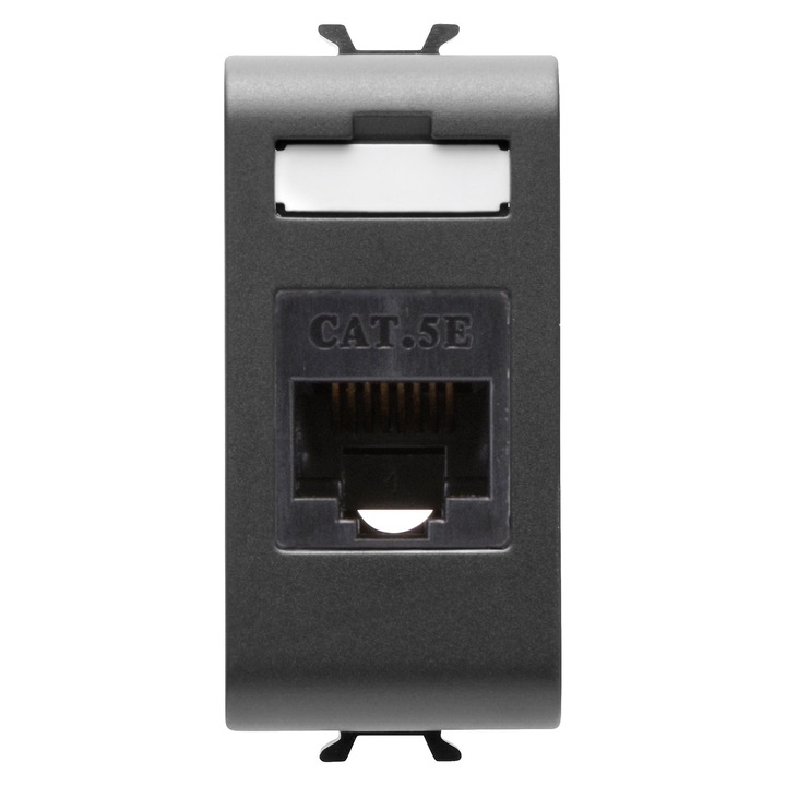 Priza Date Rj 45 Cat5E Utp, Modulara, 1M, Negru