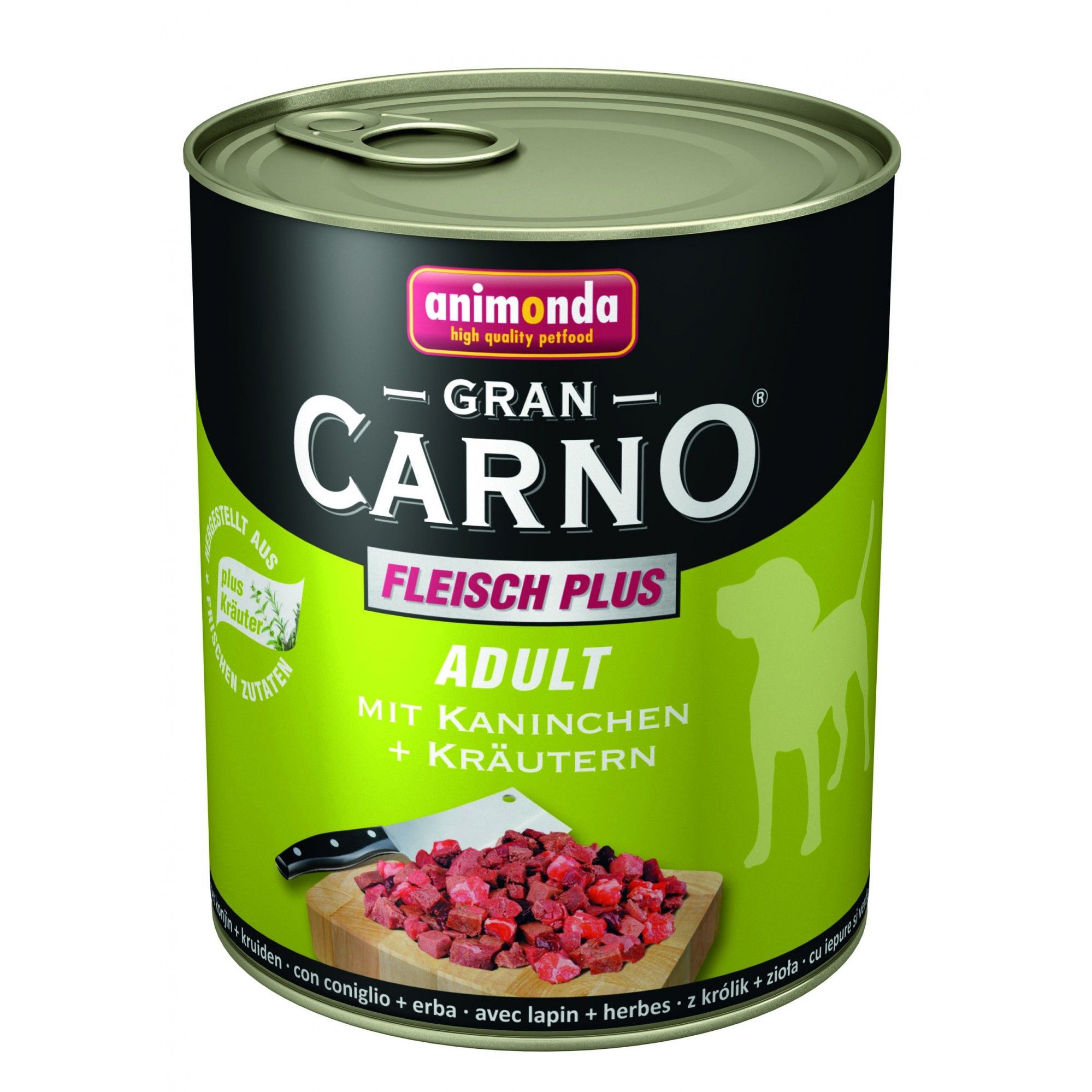 Hrana umeda pentru caini, Grancarno Adult Dog, Iepure Verdeata, set 6 x 400 gr