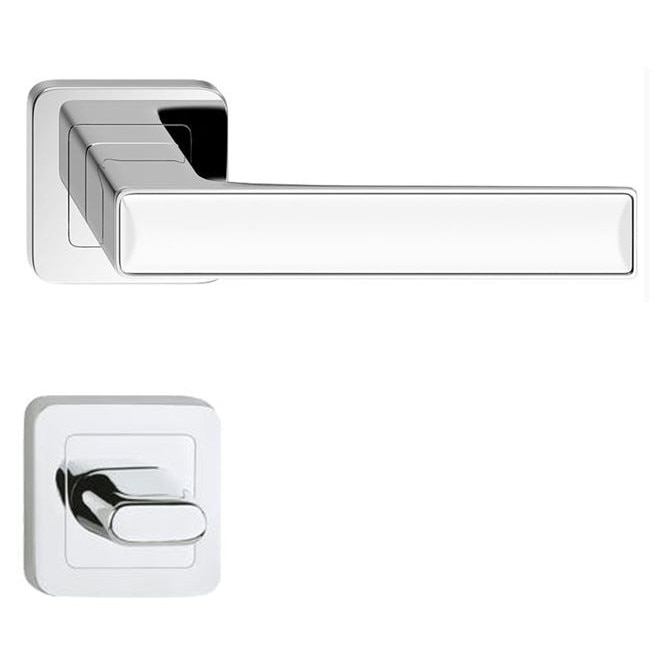 Maner usa model Deco crom alb rozeta wc