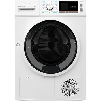Uscator de rufe Tesla WT8H90M, Pompa de caldura, 8kg, 16 programe, Clasa A++, Alb Uscator de rufe Tesla WT8H90M, Pompa de caldura, 8kg, 16 programe, Clasa A++, Alb