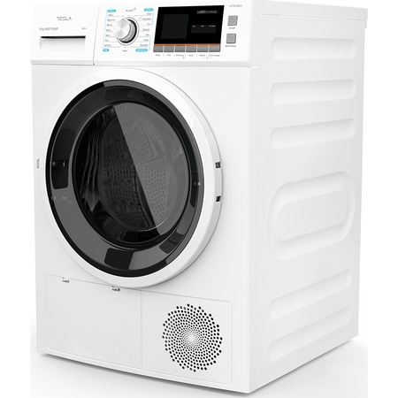 Uscator de rufe Tesla WT8H90M, Pompa de caldura, 8kg, 16 programe, Clasa A++, Alb