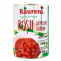 Pachet: 3 x Rosii cuburi depelate cutie Raureni,380g