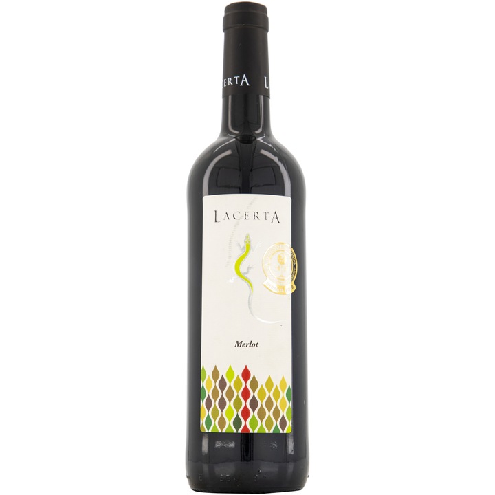 Vin Rosu Lacerta Merlot, Sec, 0.75l