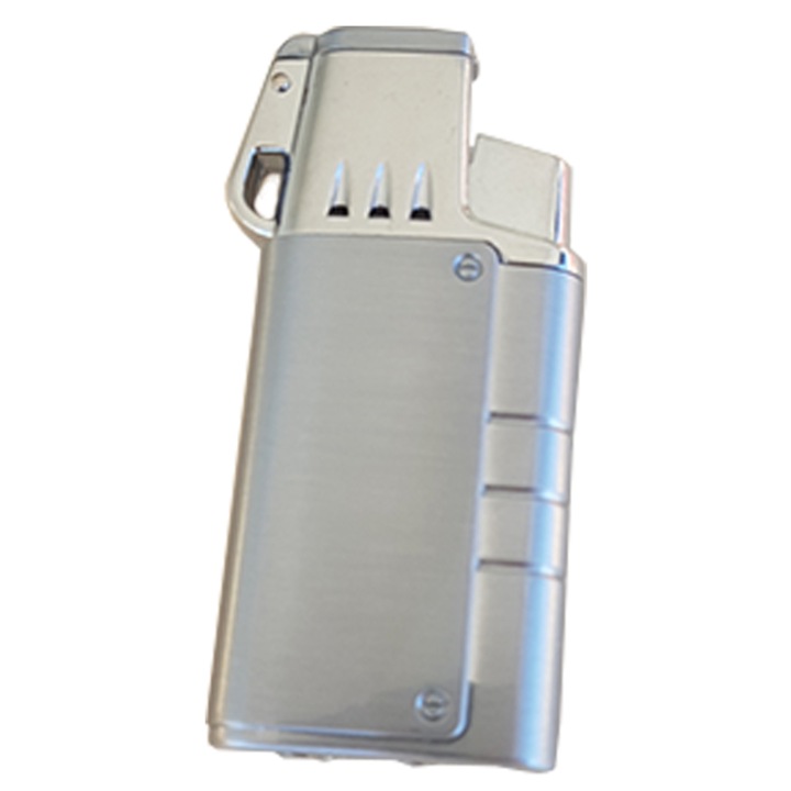 Bricheta cu gaz de metal gri antivant reincarcabila g4