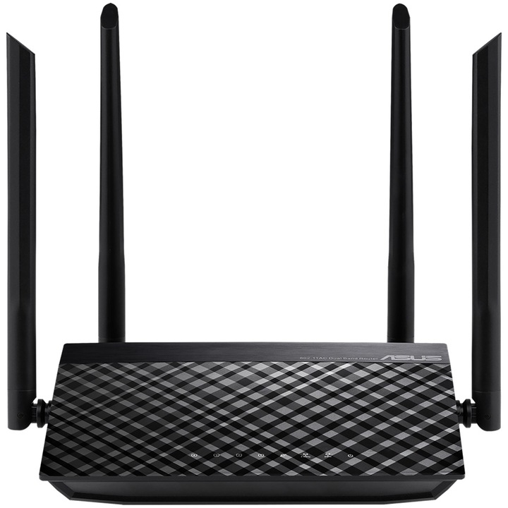 Router wireless ASUS RT-AC1200_V2, AC1200, Gigabit, Dual-Band, MIMO, dual WAN, Control Trafic, Control Parental