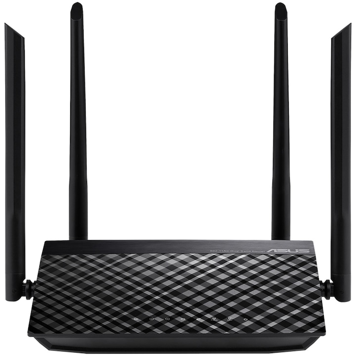 ASUS RT-AC1200 v.2 Wi-Fi Router, AC1200 Mbps, 300+867Mbps, 802.11 a/b/g/n/ac, 1xWAN, 4xLAN, 2,4GHz/5GHz, 4x külső antenna, WEP/ WPA2-PSK / WPA-PSK / WPA / WPA2