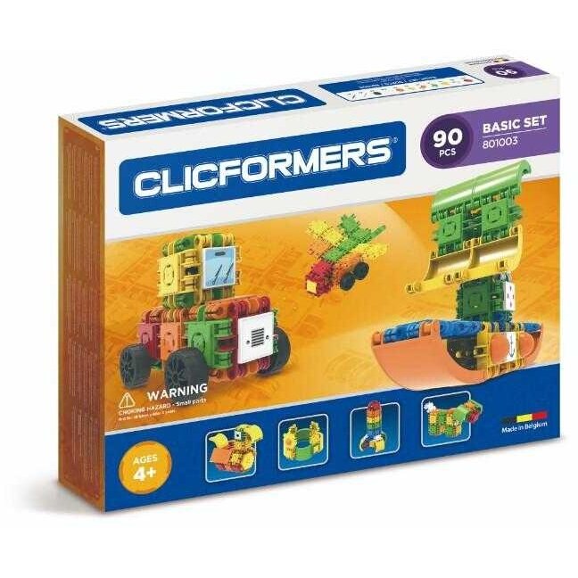 Set de construit Clicformers-Basic 90 piese, Clicstoys Multicolor