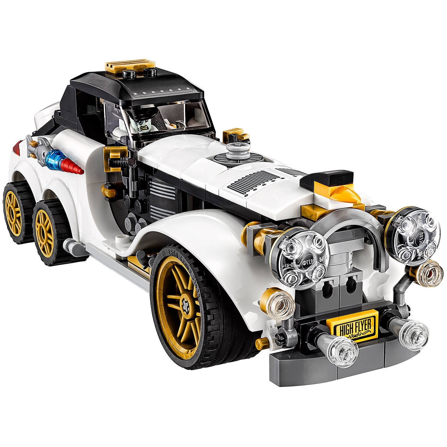 Masina arctica a lui Penguin cu lansator dublu, rachete, miniscuter si doua figurine, 305 piese