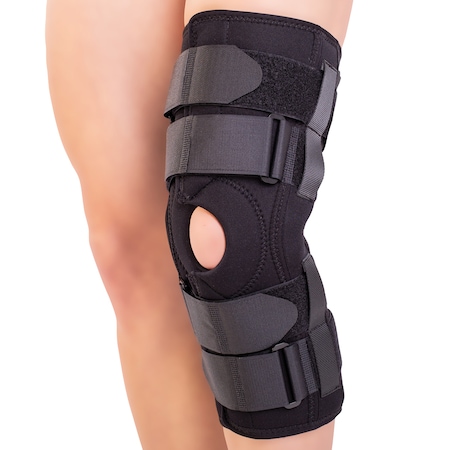 Orteza de genunchi mobila cu suport patelar si articulatii laterale , Triamed, Triagen Extra, Marimea 8