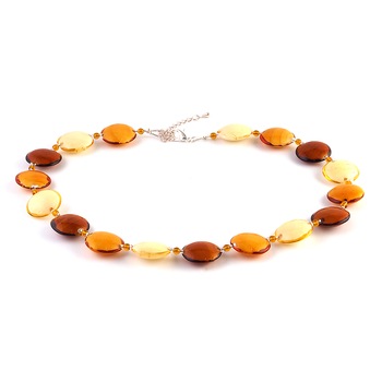 Colier COLOMBA maro mix din sticla de Murano, 47 cm, Bijuterii Original Murano Colier COLOMBA maro mix din sticla de Murano, 47 cm, Bijuterii Original Murano