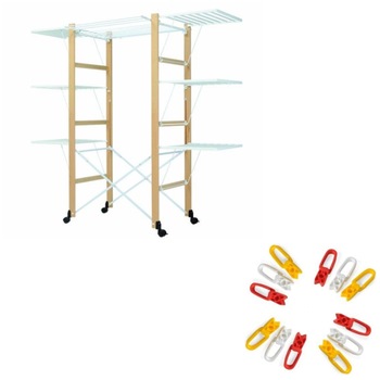 Pachet Premium Uscator de rufe Foppapedretti URSUS, capacitate 33m, extensibil, lemn masiv, Set 12 carlige de rufe rezistente Foppapedretti, multicolore Pachet Premium Uscator de rufe Foppapedretti URSUS, capacitate 33m, extensibil, lemn masiv, Set 12 carlige de rufe rezistente Foppapedretti, multicolore