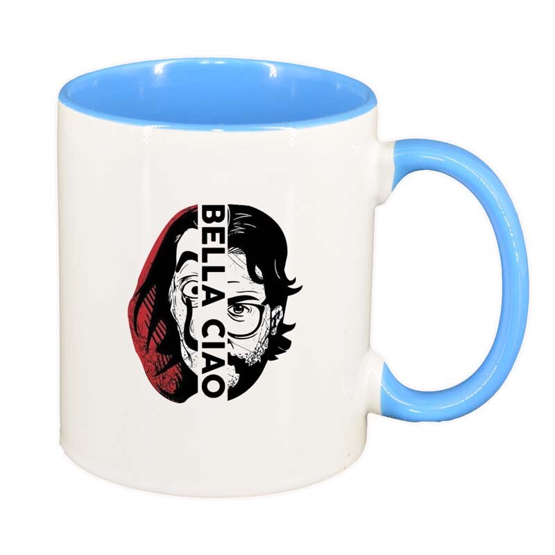 Cana La Casa De Papel, interior albastru, 330ml, D1302