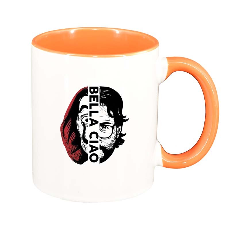 Cana La Casa De Papel, interior portocaliu, 330ml, D1302