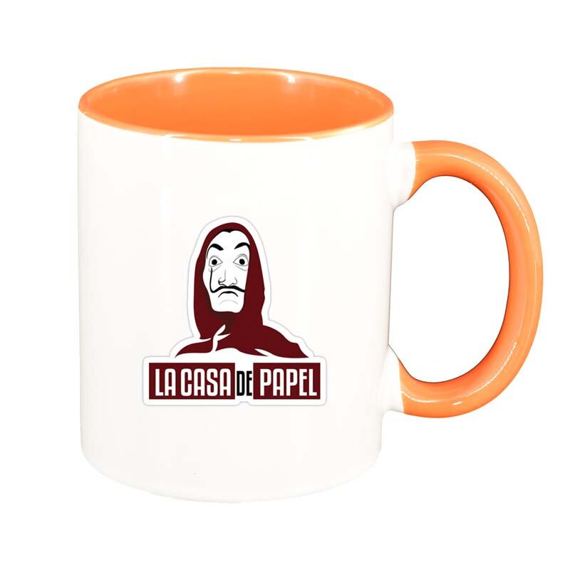 Cana La Casa De Papel, interior portocaliu, 330ml, D1304