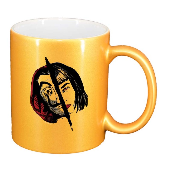 Cana La Casa De Papel, auriu sidefata, 330ml, D1303