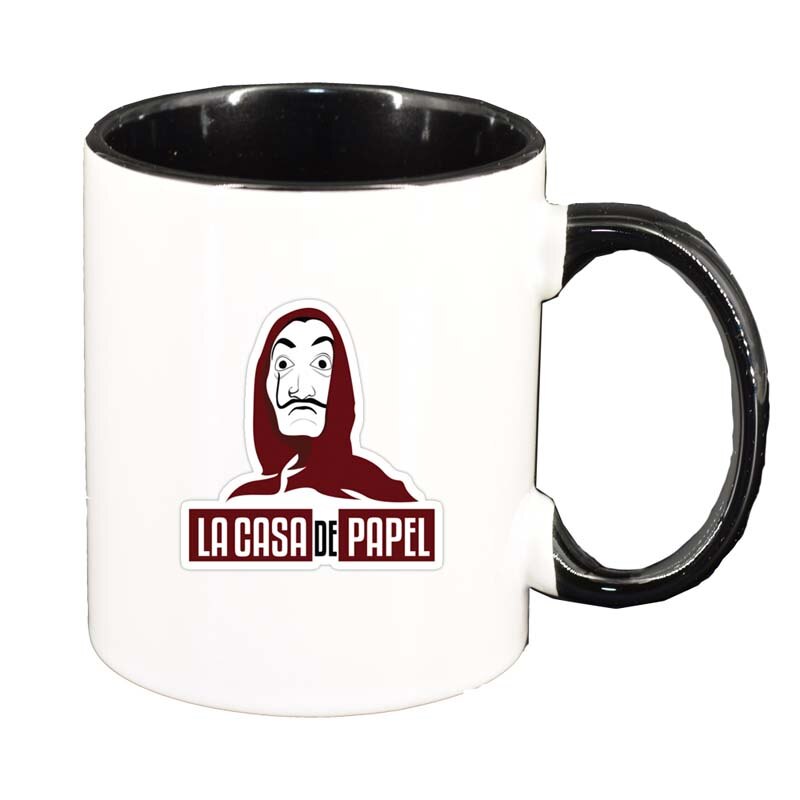 Cana La Casa De Papel, interior negru, 330ml, D1304