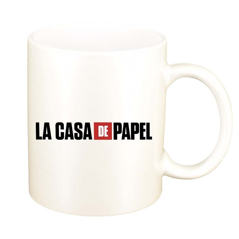 Cana La Casa De Papel, alb sidefata, 330ml, D1305