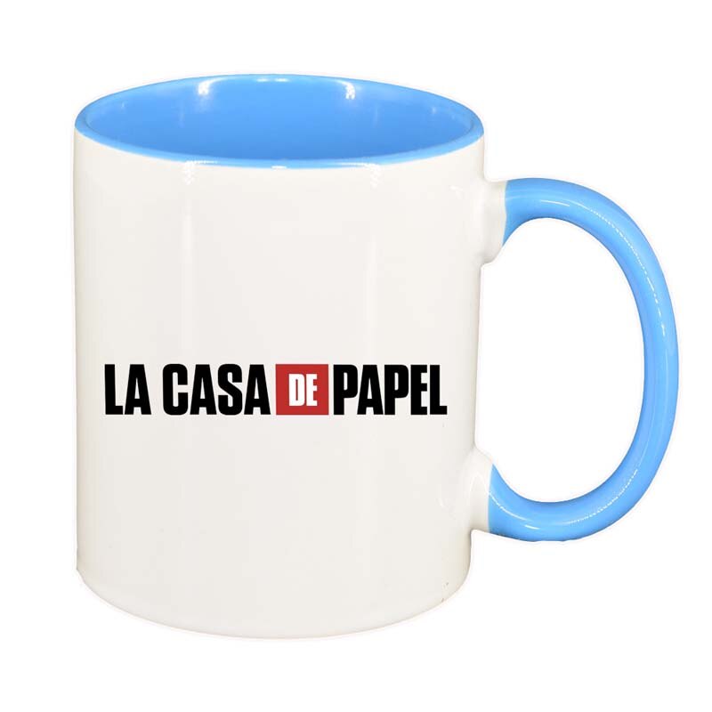 Cana La Casa De Papel, interior albastru, 330ml, D1305