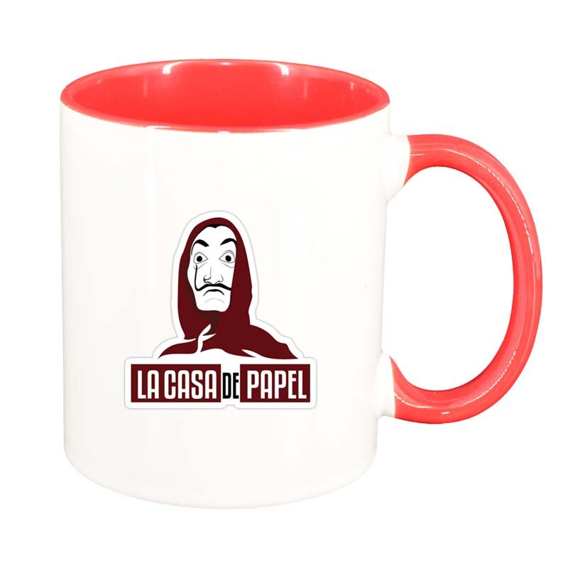 Cana La Casa De Papel, interior rosu, 330ml, D1304