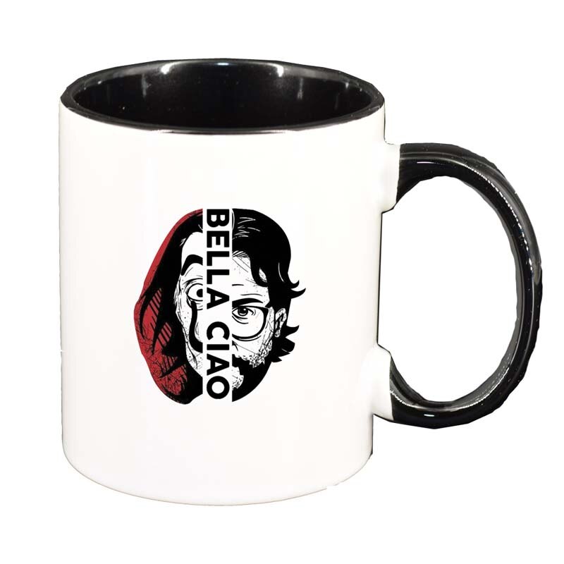 Cana La Casa De Papel, interior negru, 330ml, D1302