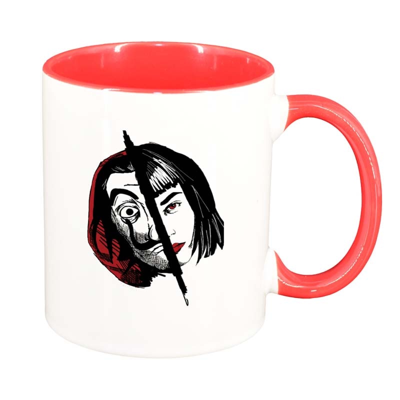 Cana La Casa De Papel, interior rosu, 330ml, D1303