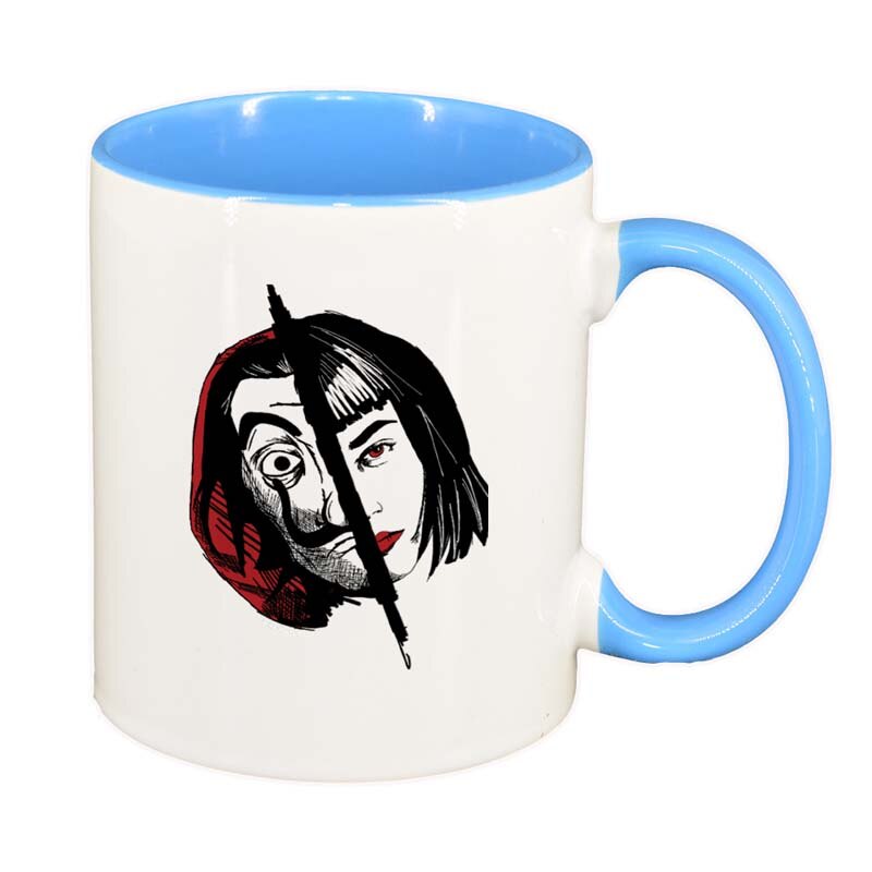 Cana La Casa De Papel, interior albastru, 330ml, D1303