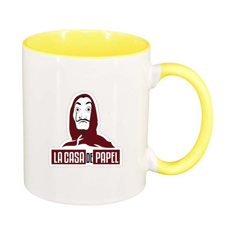 Cana La Casa De Papel, interior galben, 330ml, D1304