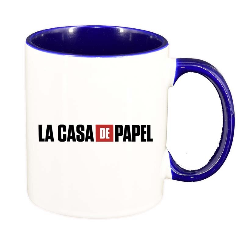 Cana La Casa De Papel, interior albastru inchis, 330ml, D1305