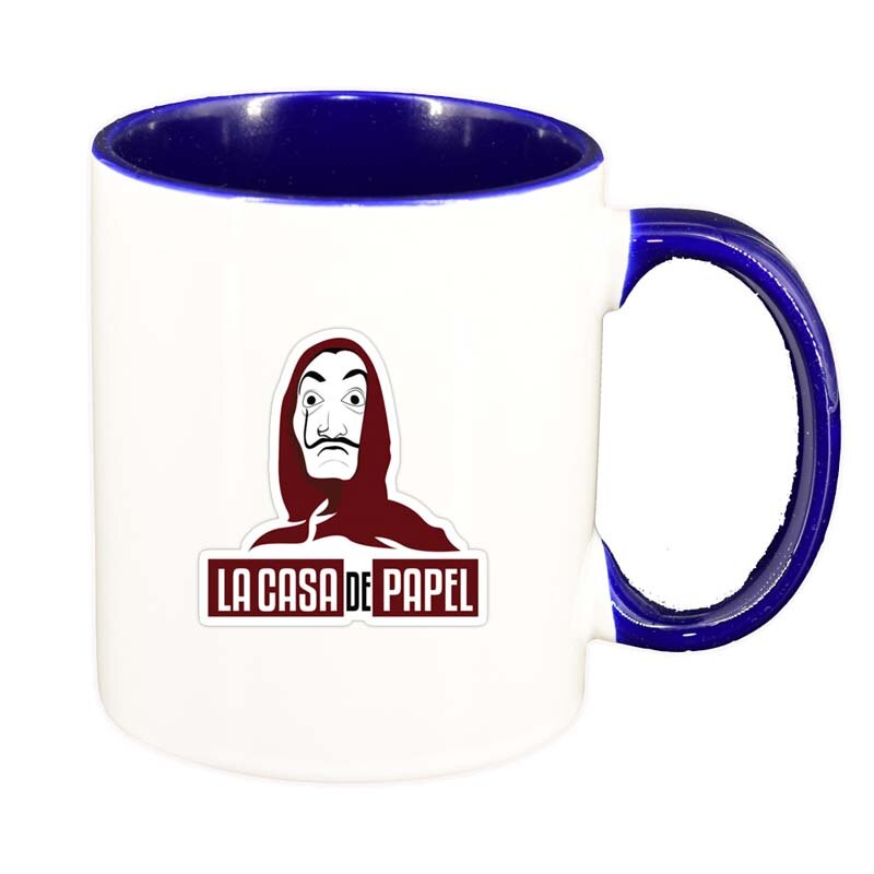 Cana La Casa De Papel, interior albastru inchis, 330ml, D1304