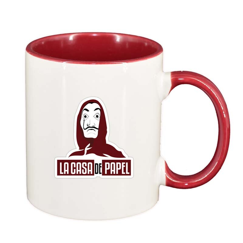 Cana La Casa De Papel, interior rosu-inchis, 330ml, D1304