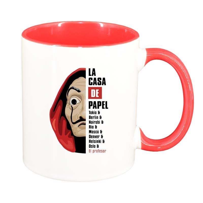 Cana La Casa De Papel, interior rosu, 330ml, D1306