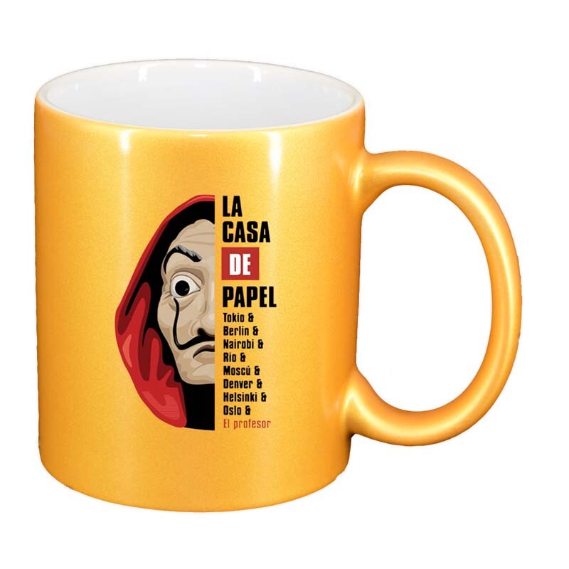 Cana La Casa De Papel, auriu sidefata, 330ml, D1306