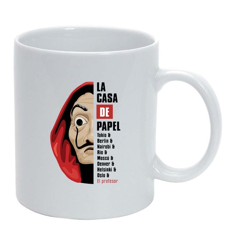 Cana La Casa De Papel, alb, 330ml, D1306