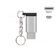 Adaptor Aluminium Micro-USB to Type-C MTP Silver + suport metalic
