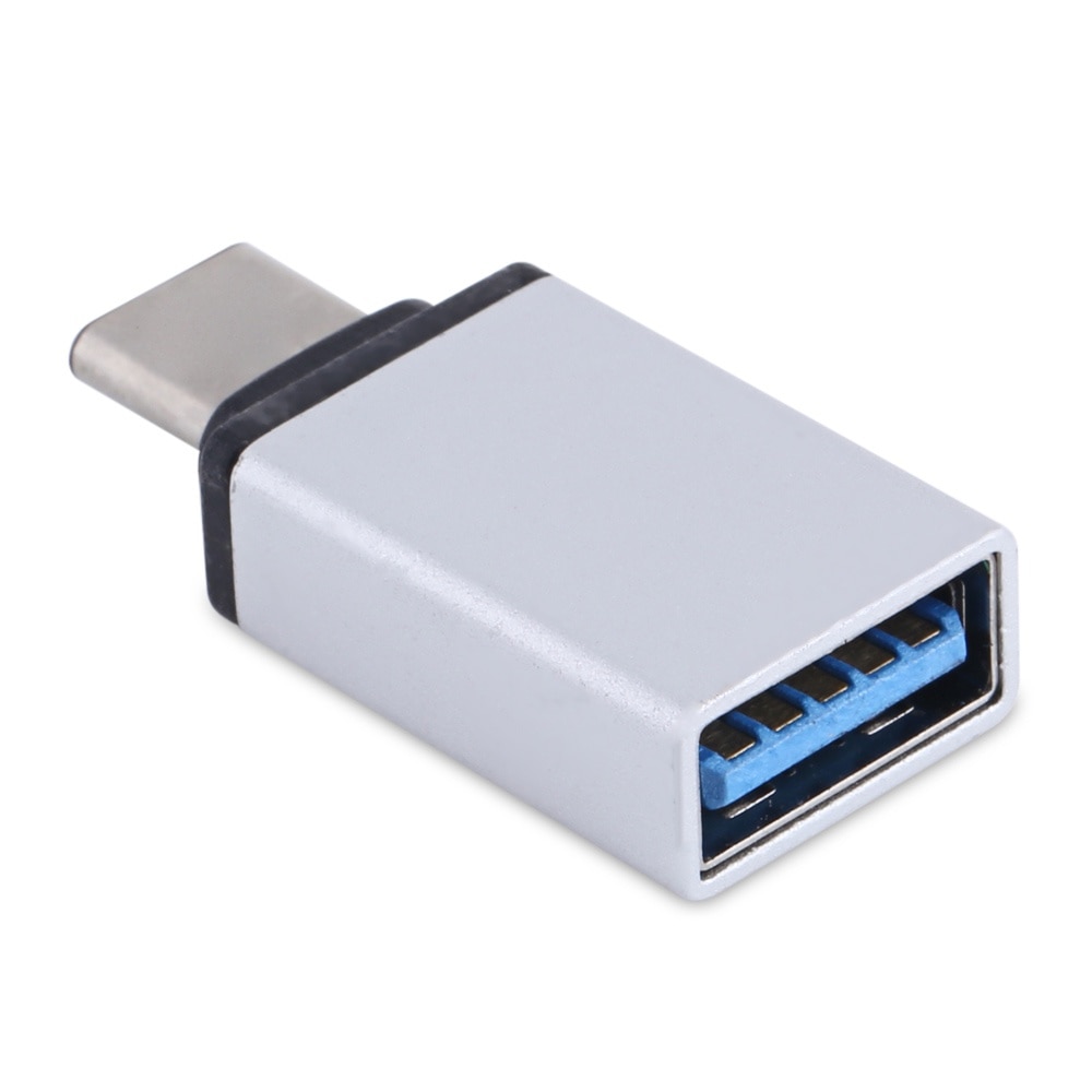 Adaptor Premium MTPAluminum OTG USB Type C tata la USB 3.0 mama Gri